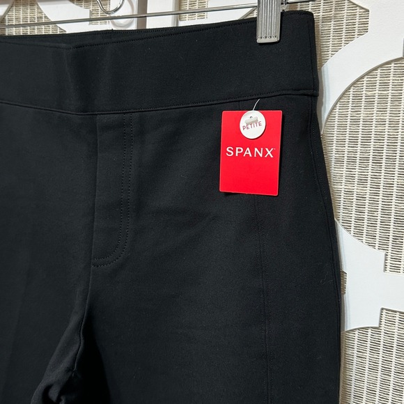SPANX Straight Leg Ponte Pull On Pants Womens PS Black Knit Travel 20254Q NEW - Picture 4 of 14